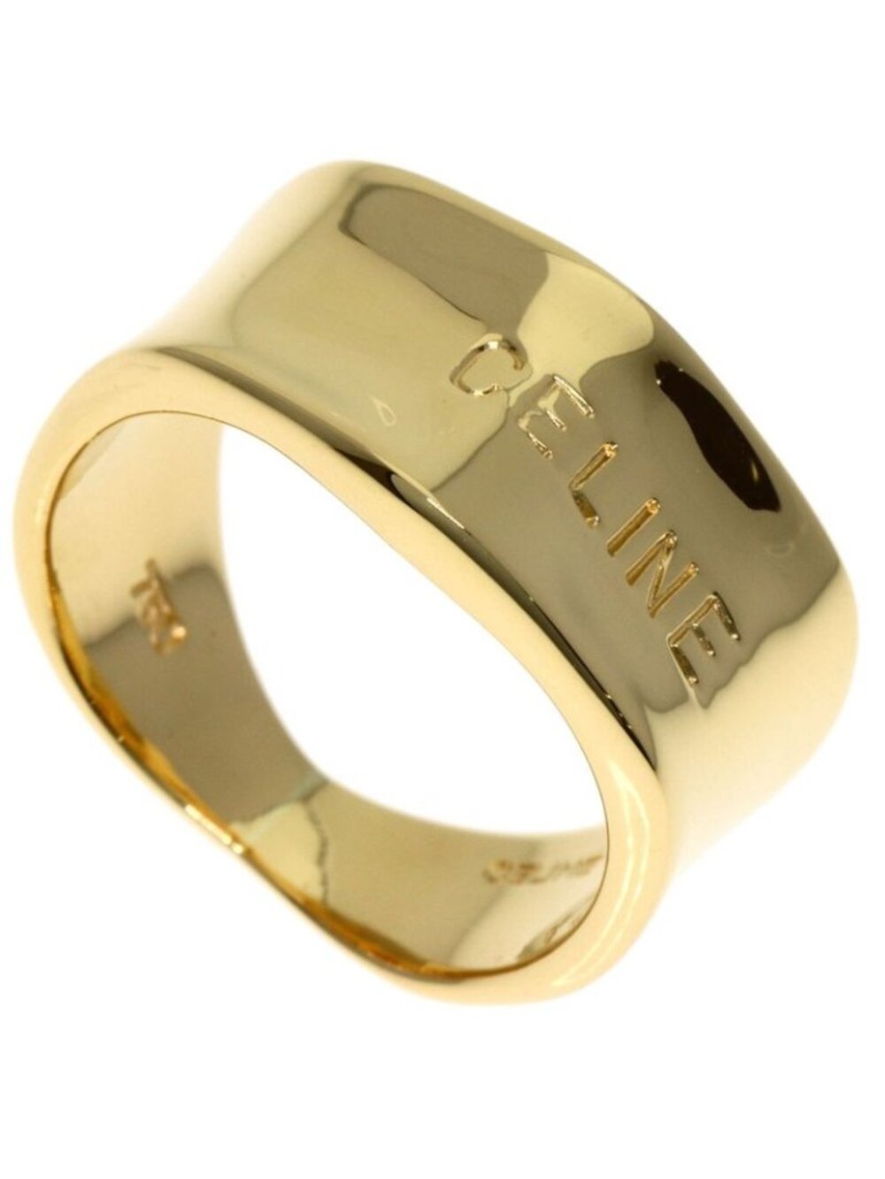 Celine Logo Ring 18K Yellow Gold